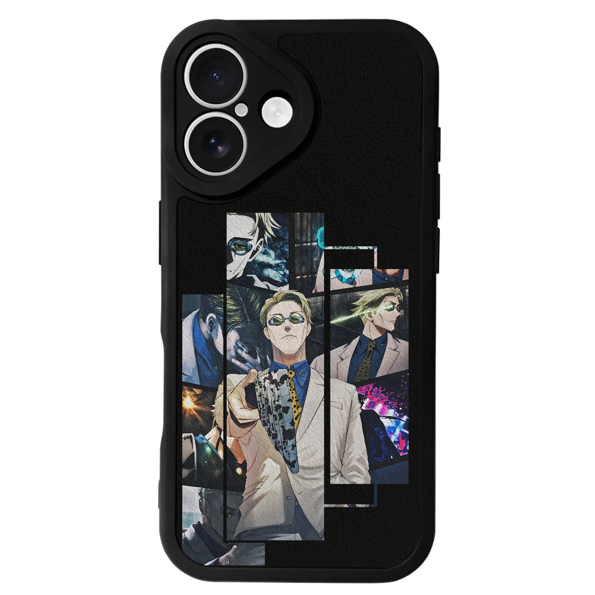 呪術廻戦 グッズ,七海 建人 - IPhone 16シリーズ対応 ・ シリコンスマホケース ・ レザー調 ・ 高精度フィット ・ 耐衝撃 ・ ワイヤレス充電対応 ・ 精密カット